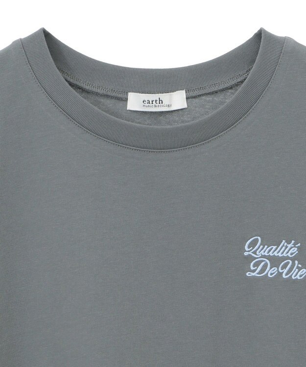 earth music&ecology 【接触冷感/洗濯機可】Ｑｕａｌｉｔｅ　Ｄｅ　ＶｉｅフレンチＴ Charcoal Gray