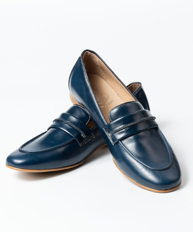 BONTRE 【BONTRE/ボントレ】レザーサドルローファー ネイビー