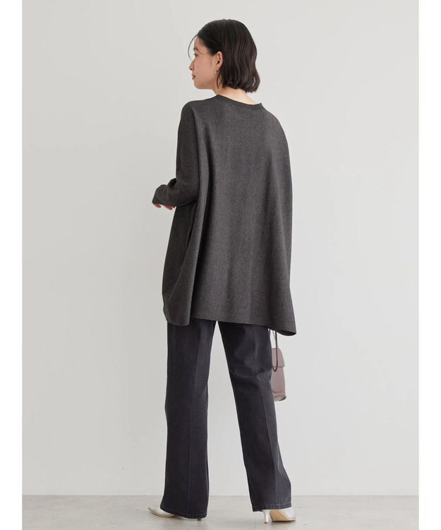 AMERICAN HOLIC バイパチポンチョライクＢＩＧニットチュニック Charcoal Gray