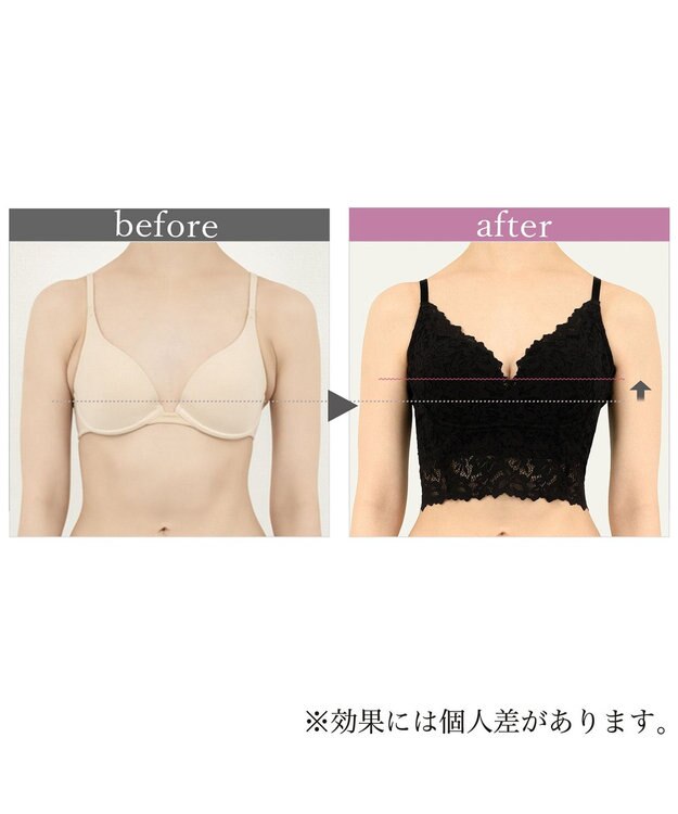 BRADELIS New York 【BRADELIS Me / ノンワイヤー・バストアップ】Perfumyレーシィブラ24S1 ブラック