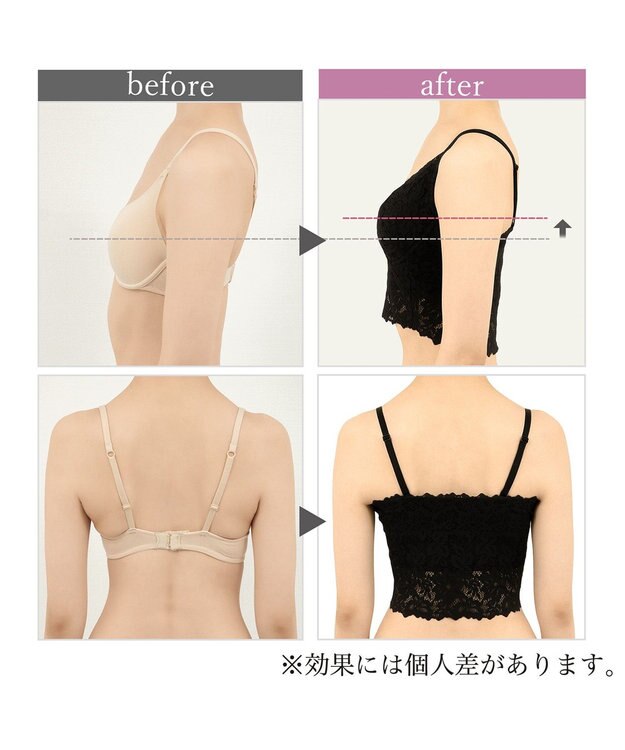 BRADELIS New York 【BRADELIS Me / ノンワイヤー・バストアップ】Perfumyレーシィブラ24S1 ブラック