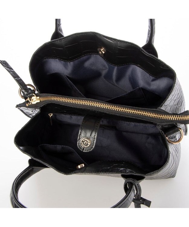 UNBILLION ペルケ perche / WEB直営限定・牛革ユーティリティ・2wayトートバッグS クロコブラック