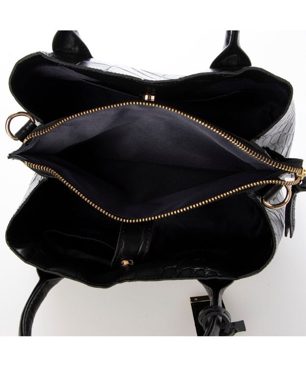 UNBILLION ペルケ perche / WEB直営限定・牛革ユーティリティ・2wayトートバッグS クロコブラック