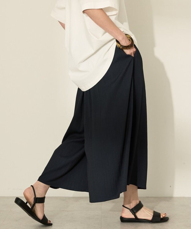 AMERICAN HOLIC (選べる丈２サイズ)接触冷感ギャザースカーチョ【WEB限定カラー有り】 Navy