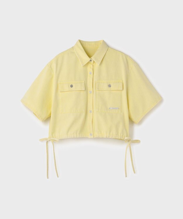 GRACE CONTINENTAL ハーフスリーブデニムシャツ イエロー