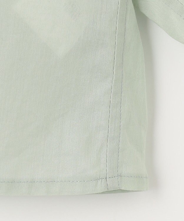 NAVE 【Nave 　洗える】シアークロップド シャツ ライトグリーン系