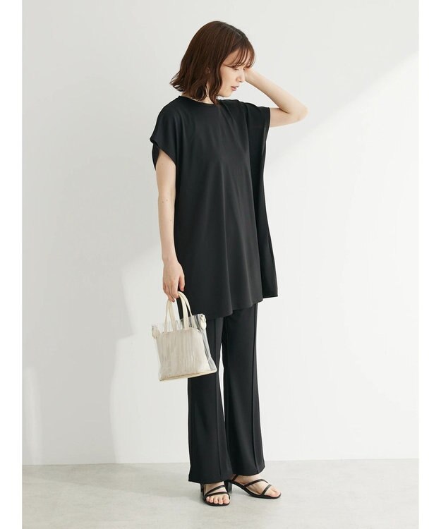 Green Parks ・ＳＵＧＡＲ　ＳＰＯＯＮラッシュガードフレンチチュニック Black