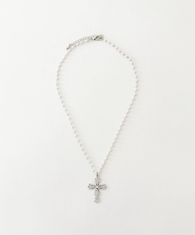 WEGO Lクロスモチーフパールチェーンネックレス 柄3