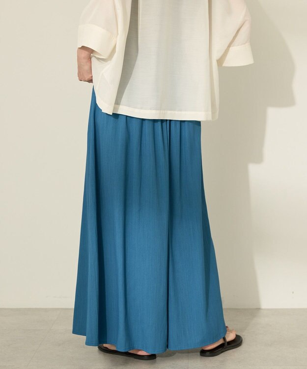 AMERICAN HOLIC (選べる丈２サイズ)接触冷感ギャザースカーチョ【WEB限定カラー有り】 Blue