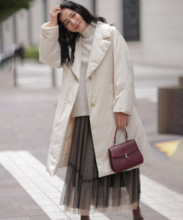 組曲 【加藤ローサさん着用】トップハンドル ハンドバッグ ワイン系