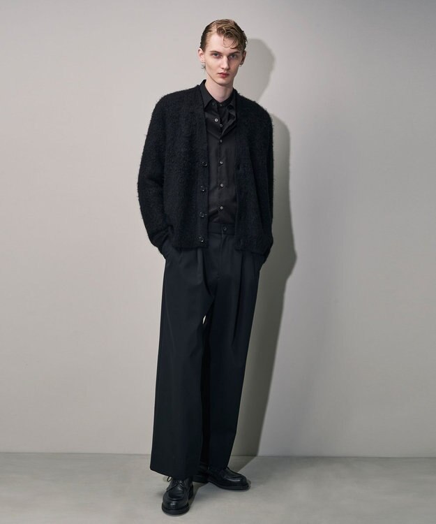 JOSEPH HOMME 【HIGH GRADE LINE】コットンポプリン  レギュラーカラーシャツ ブラック系