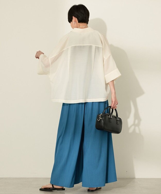 AMERICAN HOLIC (選べる丈２サイズ)接触冷感ギャザースカーチョ【WEB限定カラー有り】 Blue