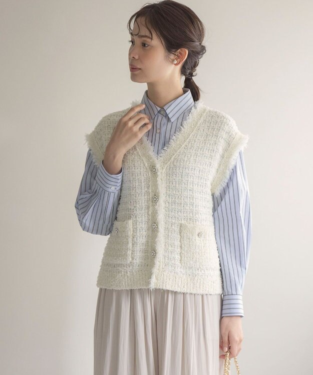 組曲 コットンシャーティング ベーシックシャツ サックスブルー系1