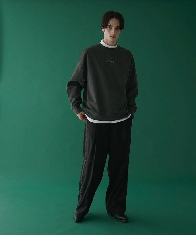 WEGO 【2点SET】フェイクスウェードアンサンブルプルオーバー ブラック中濃色