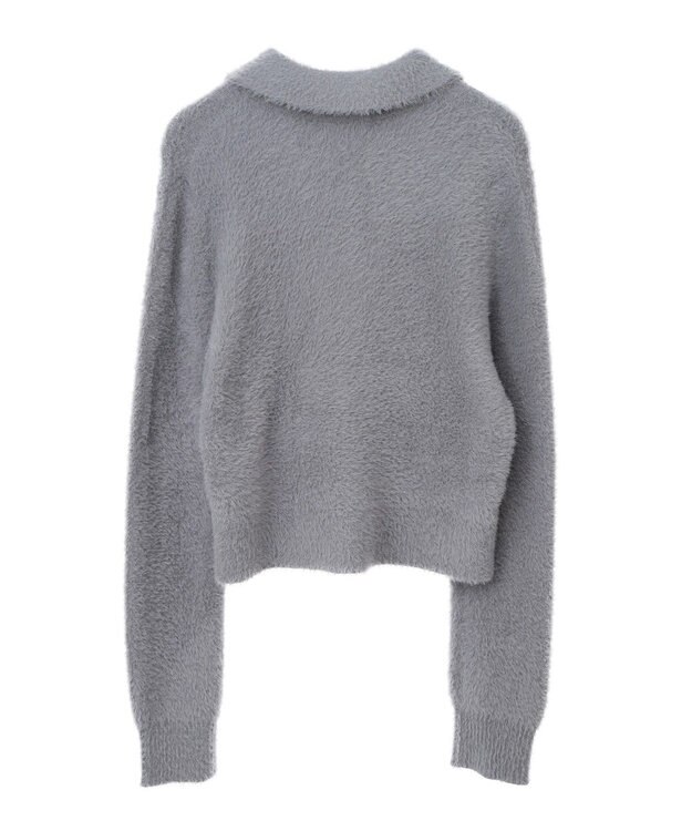 earth music&ecology シャギージップカーディガン Gray