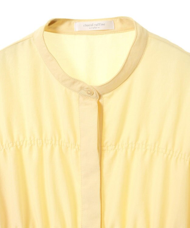 Green Parks シャーリングシャツチュニック Light Yellow