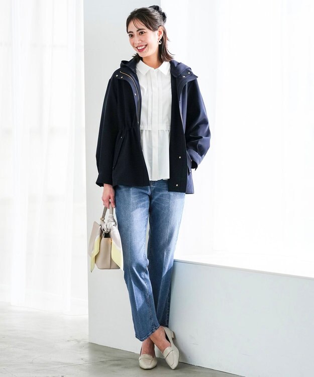 ANY SIS L フレアペプラム シャツ オフ