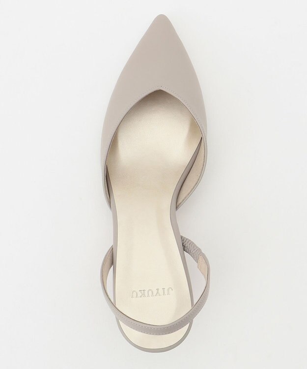 自由区 ポインテッドトゥミュール ベージュ系