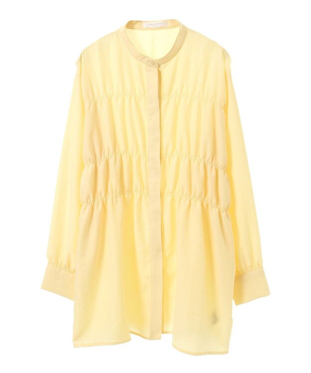 Green Parks シャーリングシャツチュニック Light Yellow