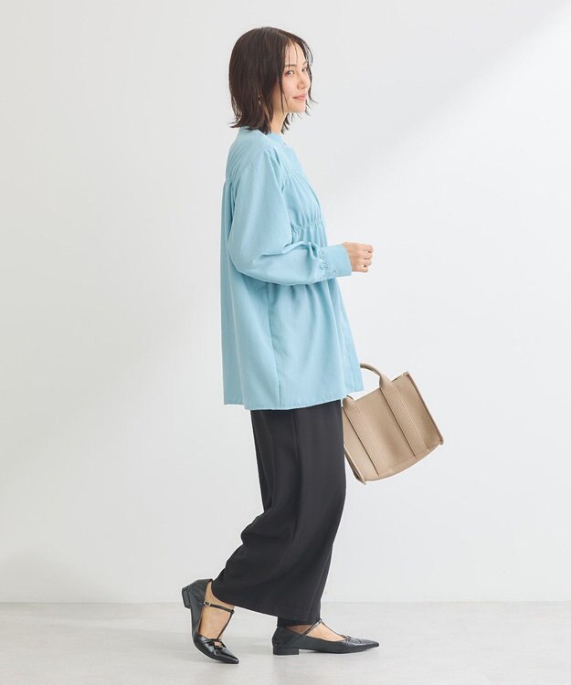 Green Parks シャーリングシャツチュニック Blue