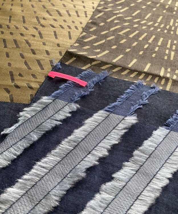 POLS キュプラスカーフ ブルー