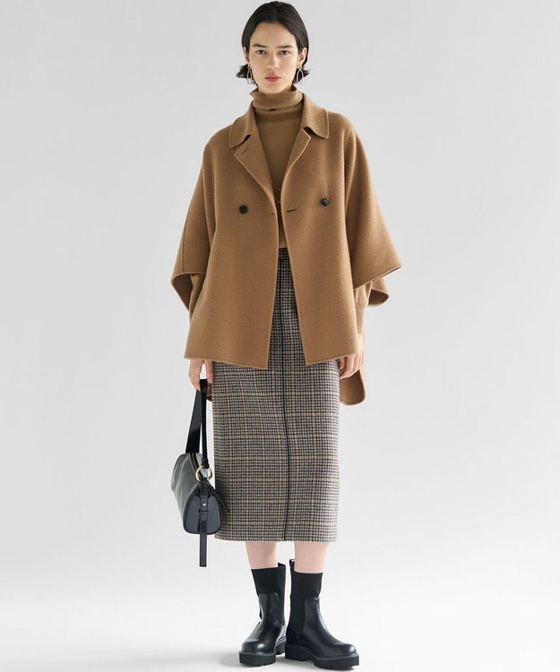 見上愛さん着用】ボンディングチェックツイード Iライン スカート / 23