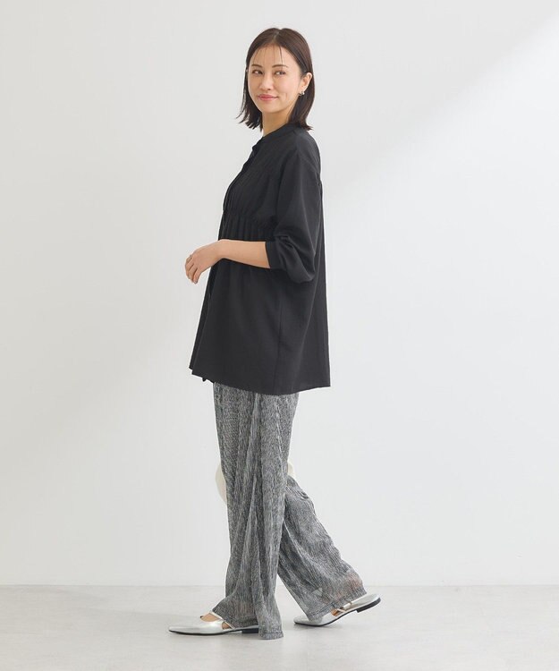 Green Parks シャーリングシャツチュニック Black