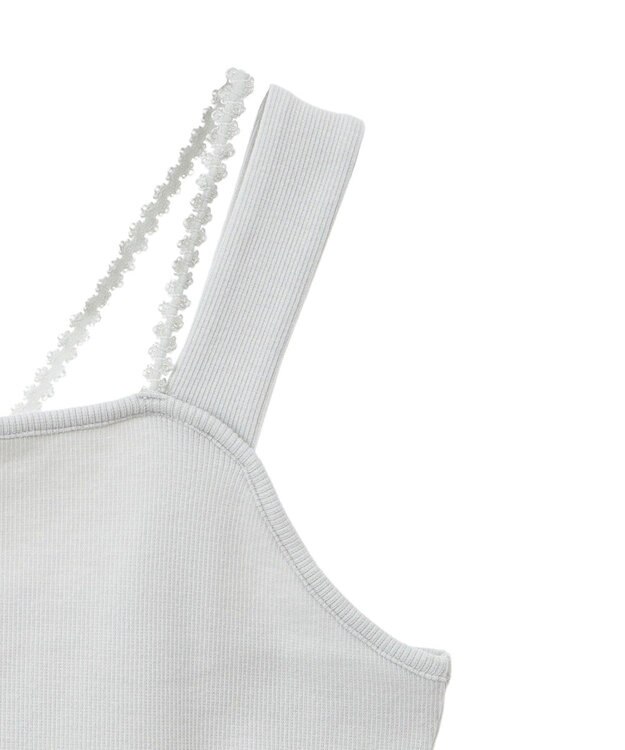 earth music&ecology ホルターレースキャミソール Light Gray