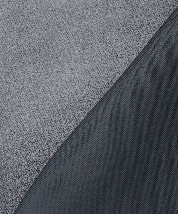 JOSEPH HOMME 新素材【ストレッチ/光沢感】レザーライクジャージーコンビ　フーディー ライトグレー系