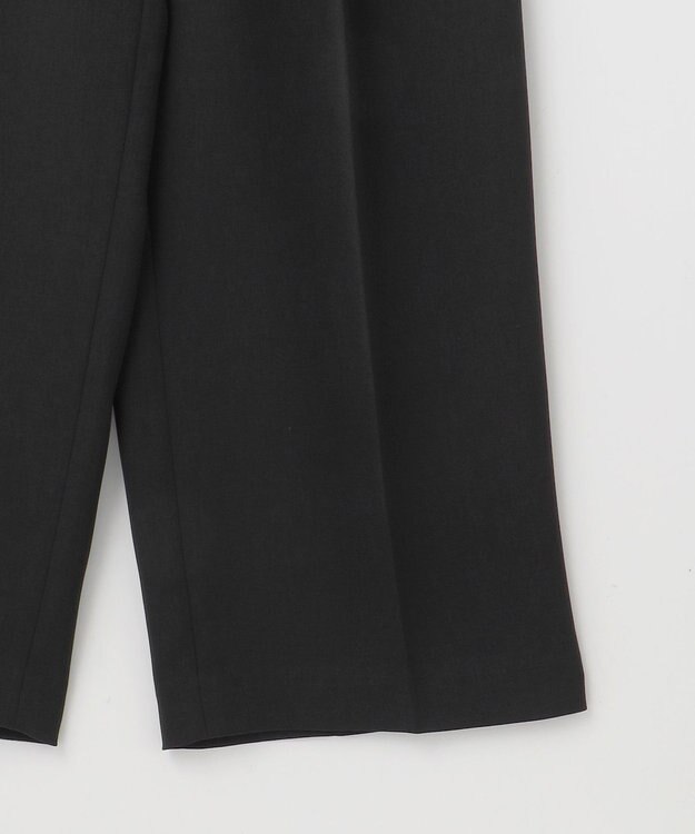 23区 L 【撥水加工/UVカット】キューティクルストレッチツイル ワイドパンツ ブラック系