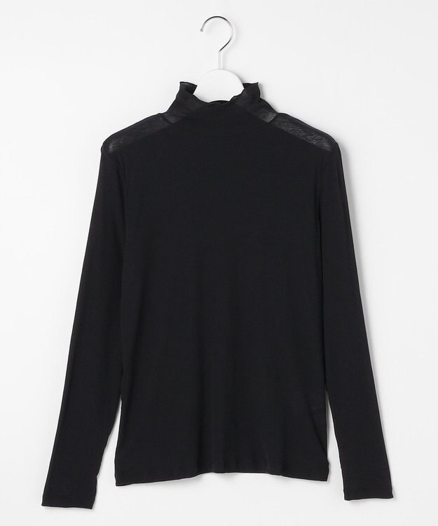 J.PRESS LADIES 【WEB限定】シアーストレッチフライス メローネック シアー カットソー 【WEB限定】ブラック系