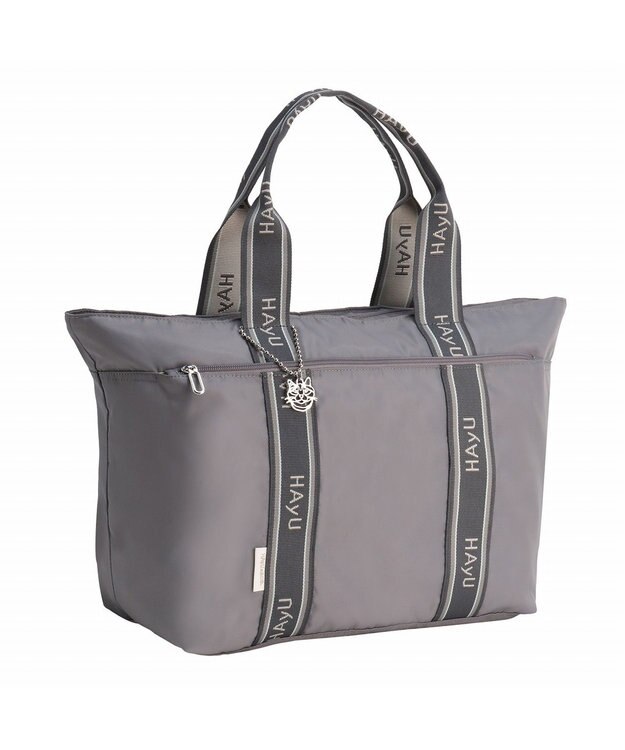 ACE BAGS & LUGGAGE HAyU × ace.  フォールディング 折り畳みトートバッグ 猫柄 30L 17862 グレー