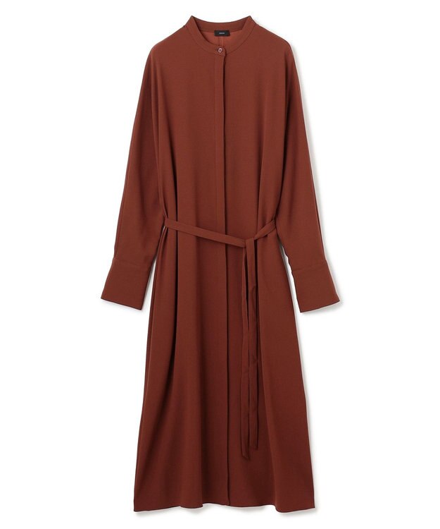 JOSEPH 【洗える】サテンジョーゼット　ドレス Mahogany