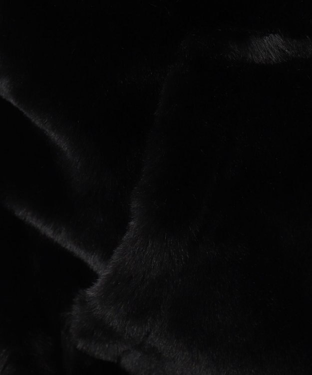 WEGO ファーフードグラフィックブルゾン ブラック