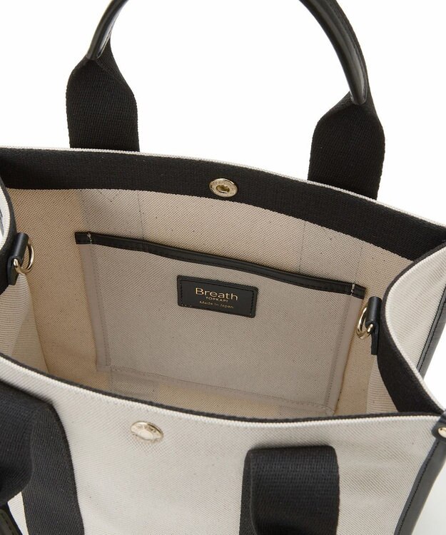 TOPKAPI 【Breath TOPKAPI】THE CANVAS ザ キャンバス スクエア ミニ トートバッグ ブラック