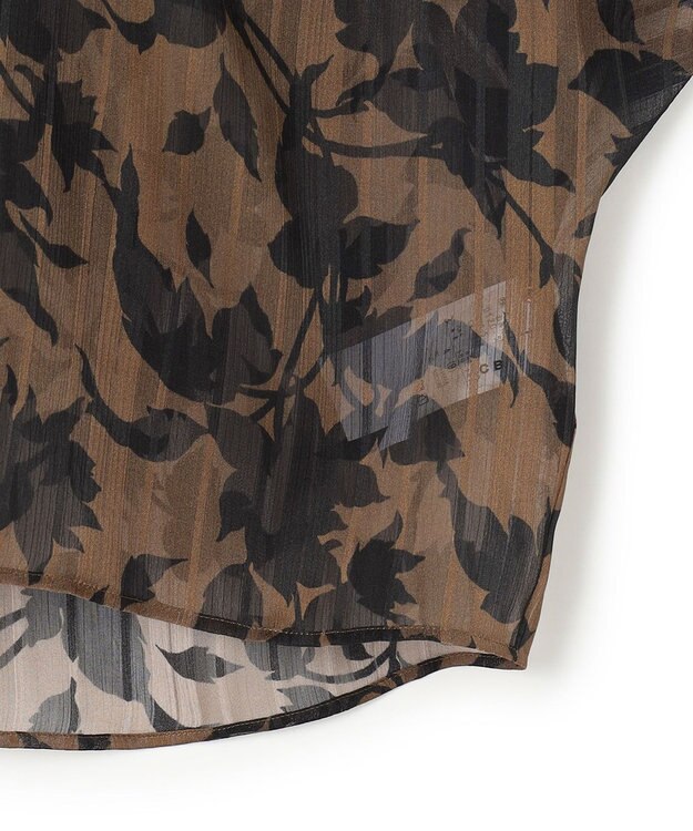 ICB 【30th ANNIVERSARY】 アーカイブフラワープリント ドルマンスリーブブラウス バーントアンバー×ブラック