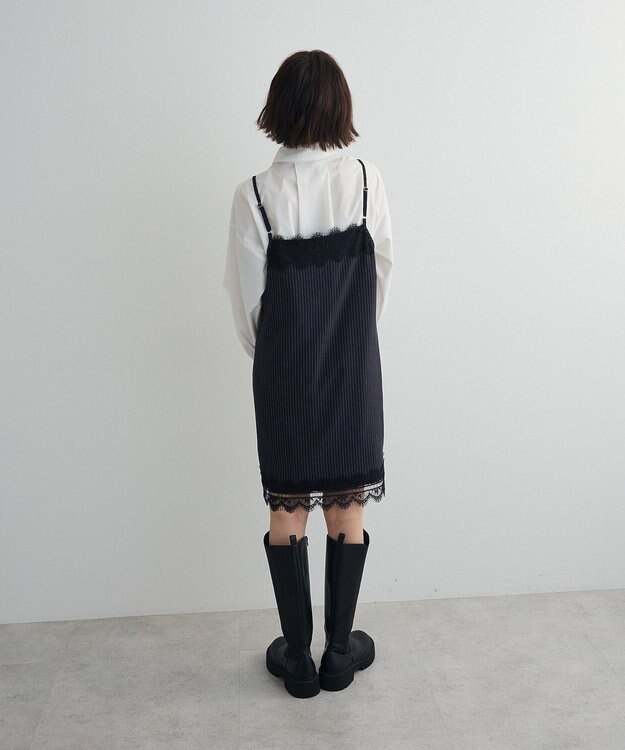 Green Parks ２ＷＡＹレース×ピンストライプキャミソールワンピース Dark Navy