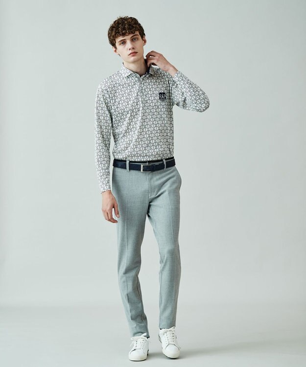 23区GOLF きれい見えの秋冬定番素材【MEN】【ストレッチ】ＴＲストレッチ ベーシックパンツ ライトグレー系