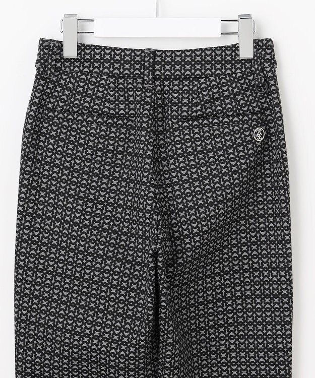 23区GOLF 【WOMEN】裏起毛ジャージーパンツ ストレッチ モノグラム 上品スタイル ブラック系5