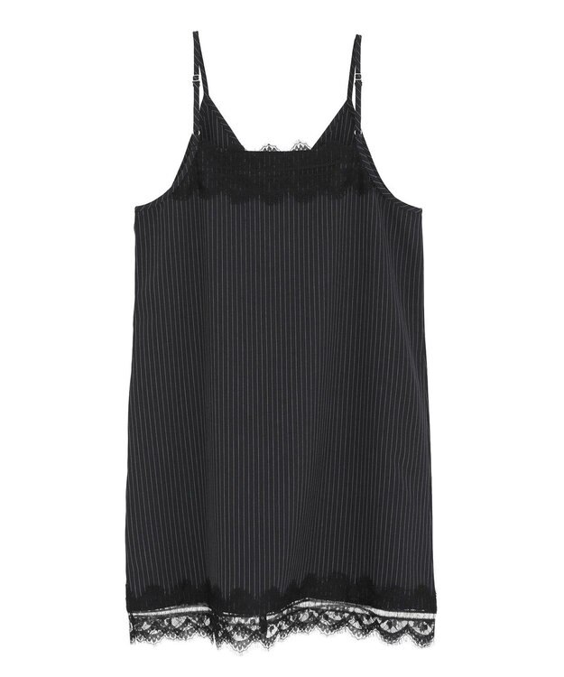 Green Parks ２ＷＡＹレース×ピンストライプキャミソールワンピース Dark Navy