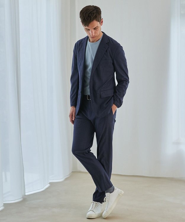 GOTAIRIKU セットアップ対応【カイテキ７機能】ドライジャージー パンツ_ヘリンボーン柄(26年モデル) ネイビー×ヘリンボーン柄