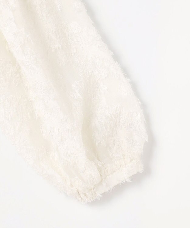 組曲 L 【KUMIKYOKU NAVY / 前後着用可】ヘアリーシフォン ブラウス アイボリー系