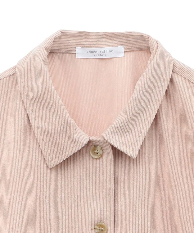 Green Parks ソフトコーデュロイショートシャツ Off White