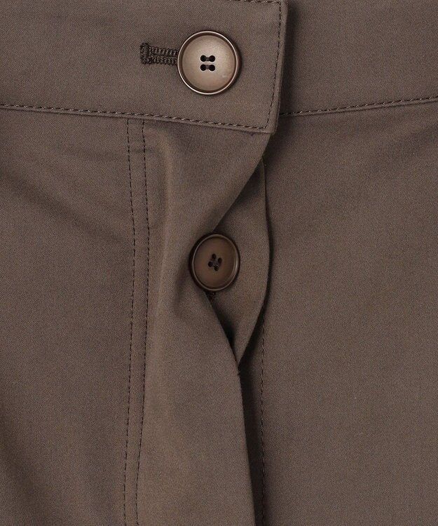 自由区 S 【カタログ掲載】ブラッシュドコットンサテンナロー スカート ダークブラウン