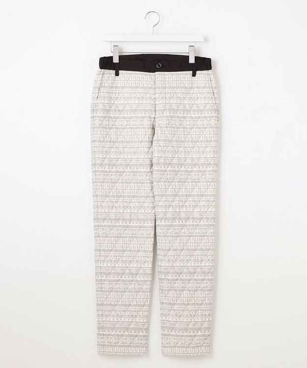 23区GOLF 【MEN】ノルディック柄 キルティング パンツ ライトグレー系5