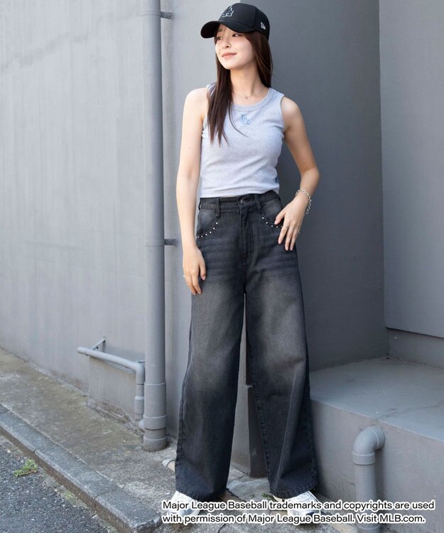 WEGO 別注MLBラインストーンタンク 柄1