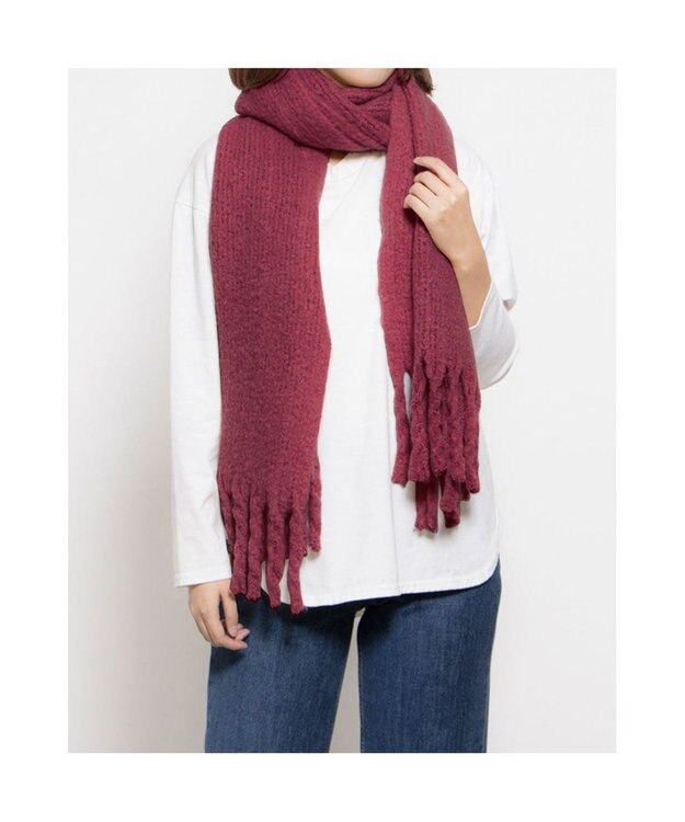 UNBILLION カシュネ cache nez / リサイクルポリラッセルニットストール ワイン