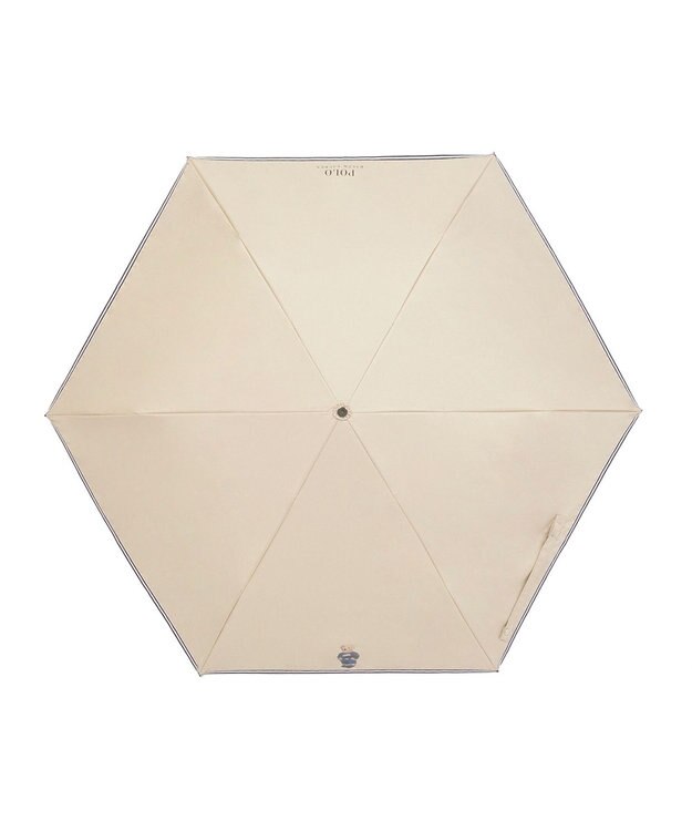 MOONBAT 【WEB限定/遮光率100%/遮熱/UV】POLO RALPH LAUREN（ポロ ラルフローレン）晴雨兼用日傘 ワンポイント ポロベア 折りたたみ傘 ポーチタイプ ベージュ