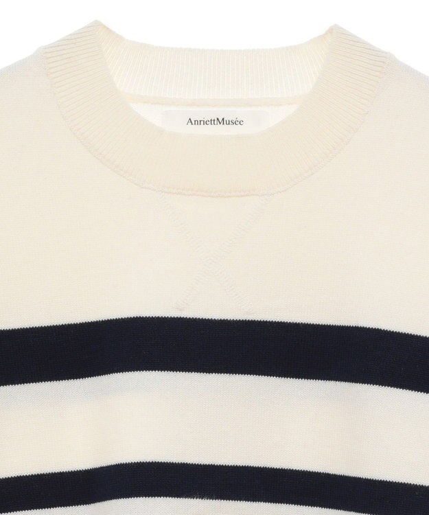 Green Parks スウェットライクニットプルオーバー Border