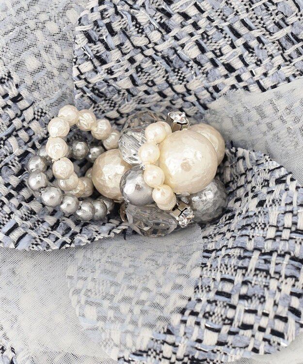 23区 ライトシャイン コサージュ スカイブルー系